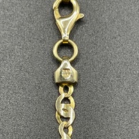 Unisex 9ct Yellow Gold Anchor and Figure 8 Link Necklace