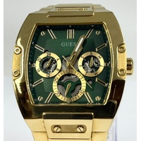 Guess Phoenix GW0456G3 Gold Square Green Dial Multifunction Mens Watch