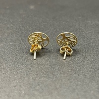 Ladies 9ct Yellow Gold Tree of Life Stud Earrings