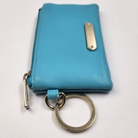 Forever New Blue Zip Coin Purse Keyring Small Wallet Card Cash Pouch