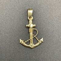 Unisex 9ct Yellow Gold Anchor Pendant