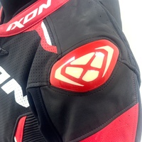 Ixon Vortex 2 Mens Riding Jacket Size M Leather CE Armor Black White Red