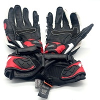 Ixon RS Circuit-R Gloves Size M Leather Racing Motorcycle Black White Red
