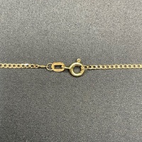 Ladies 9ct Yellow Gold Curb Link Chain & Diamond Cluster Pendant