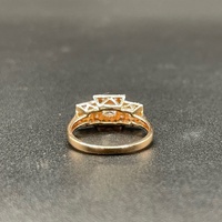 Ladies 9ct Rose Gold Diamond Simulants Ring