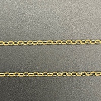 Ladies 9ct Yellow Gold Belcher Link & Purple Pendant