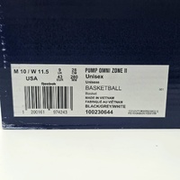 Reebok Pump Omni Zone II Black Grey Basketball Shoes Size M10 W11.5 100230644