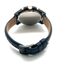 Fossil Grant FS5061 Chronograph Blue Dial Leather Mens Watch 44mm