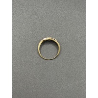 Ladies 9ct Yellow Gold Diamond Ring
