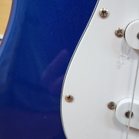 Electric Guitar 6 String S-Style Metallic Blue Maple Neck SSS Chrome