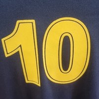 Salada De Cores Brasil Football Shirt #10 Jersey Blue Yellow Large