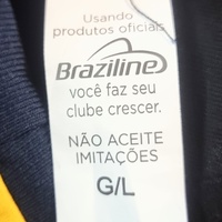 Braziline Brasil Soccer Shirt Mens Large Navy Blue Green Yellow Jersey