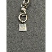 Ladies 925 Sterling Silver Paperclip & Belcher Link Bracelet