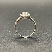 Ladies 9ct White Gold Diamond Cluster Ring