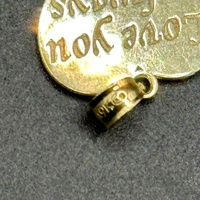 Ladies 9ct Yellow Gold Heart 'I LOVE YOU' Pendant