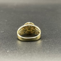 Ladies 9ct Yellow Gold Diamond Cluster Ring