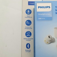 Philips 3000 Series TAT3509WT Wireless ANC Headphones 24H Bluetooth White