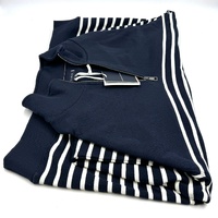 Tommy Hilfiger Placed Stripe 1/4 Zip Jumper XXL Men's Pullover Sweater Casual Knit Top