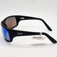Maui Jim Peahi MJ 202-2M-SGH Matte Black Blue Hawaii Polarised Sunglasses
