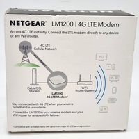NETGEAR LM1200 4G LTE Modem LM1200‑100AUS Gigabit Ethernet WAN Port