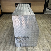 MW Ute Aluminium Tool Box Side Opening 1480mm Checker Plate with Key
