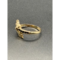 Unisex 9ct Yellow Gold Dragon Design Gemstone Ring