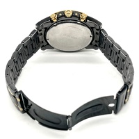 Seiko V172-0AN0 Le Grand Sport Solar Chronograph Black Gold Tone Watch