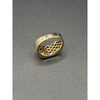 Mens 10ct Yellow Gold Diamond Ring
