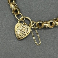 Ladies 9ct Yellow Gold Round Belcher Link Bracelet