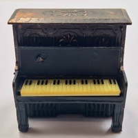 Antique Metal Piano Pencil Sharpener Vintage Miniature Desktop Collectible Music Decor