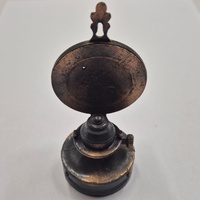 Antique Metal Pencil Sharpener Oil Lamp Vintage Miniature Collectible Desk Decor