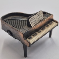 Antique Metal Grand Piano Pencil Sharpener Vintage Collectible Desk Decor