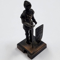 Antique Metal Pencil Sharpener Knight Warrior Medieval Collectible Desk Decor Vintage Style