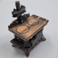 Vintage Queen Wood Burning Stove Metal Pencil Sharpener Antique Style Collectible Desk Decor