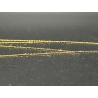 Ladies 18ct Yellow Gold Cable Link & Clover Pendant Necklace