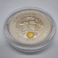Perth Mint Australian Kookaburra Privy Marked 2oz Silver Coin Set 1994-1995