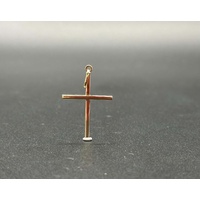Unisex 9ct Yellow Gold Religious Cross Pendant