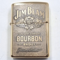 Zippo Jim Beam Windproof Pocket Lighter Refillable Metal Collectible Cigarette Lighter