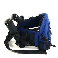 Precision Pak Blue Fishing Waist Belt Bag with 2 Rod Holders Pack