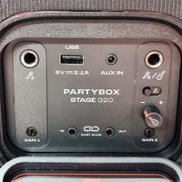 JBL PartyBox Stage 320 Portable Bluetooth Party Speaker with Sturdy Wheels