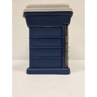 Plano 1363 Fishing Tackle Box Blue and Grey 4 Slide Out Utility Trays
