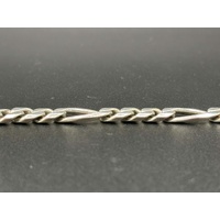 Unisex 925 Sterling Silver Figaro Link Bracelet