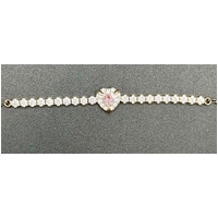 Ladies Stainless Steel Rose Gold Finish Swarovski Tennis Bracelet