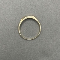 Mens 9ct Yellow Gold Diamond Signet Ring