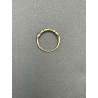 Ladies 9ct Yellow Gold Vine Pattern Diamond Ring