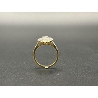 Ladies 9ct Yellow Gold Diamond Cluster Ring