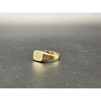 Mens 9ct Yellow Gold Signet Ring