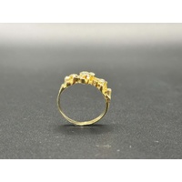 Unisex 14ct Yellow Gold Natural Diamond Ring