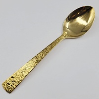 Vintage Cellini Romanesque Golden Japan 50 Piece Cutlery Set 1960s Floral Case