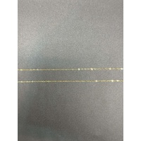 Unisex 10ct Yellow Gold Curb Link Chain & St Christopher Pendant 